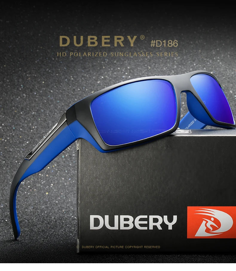 DUBERY Men's Casual Sports Style Sunglasses Polarized Lens Change Vision Block Dazzling Glare UV400 Sunglasses D186