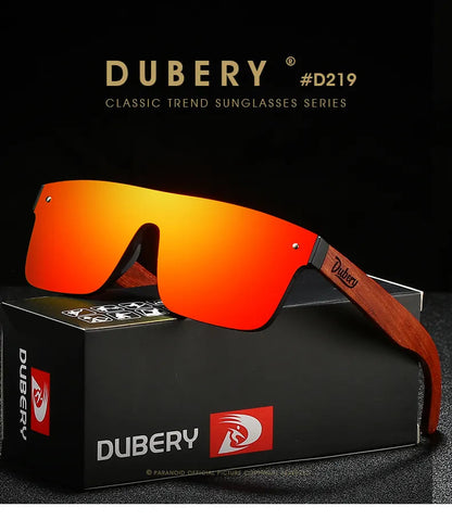 DUBERY Natural Wooden Sunglasses Men Polarized Fashion Sun Glasses Original Wood Oculos De Sol Masculino 219