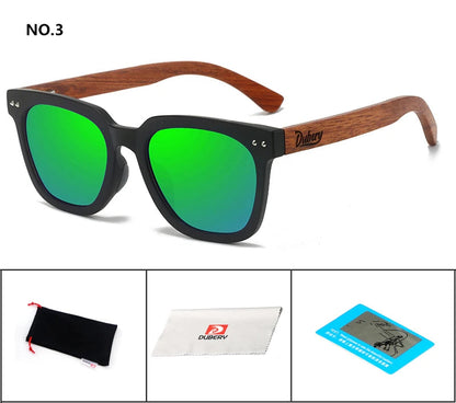 DUBERY Natural Wooden Sunglasses Men Polarized Fashion Sun Glasses Original Wood Oculos De Sol Masculino UV400 117 C3 D117