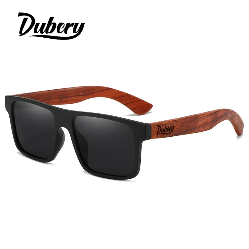 DUBERY Natural Wooden Sunglasses Men Polarized Fashion Sun Glasses Original Wood Oculos De Sol Masculino UV400 833