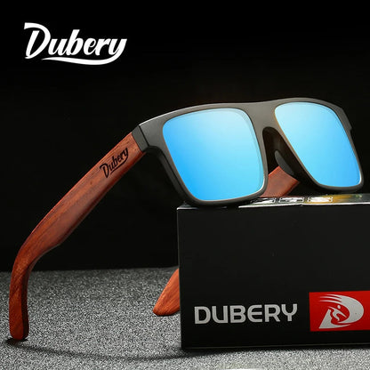 DUBERY Natural Wooden Sunglasses Men Polarized Fashion Sun Glasses Original Wood Oculos De Sol Masculino UV400 833