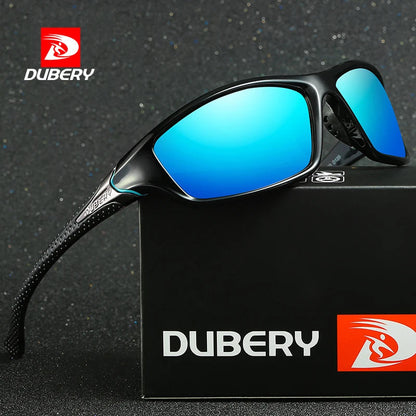 DUBERY Polarized Night Vision Sunglasses Men's Driving Sun Glasses For Men Square Sport Brand Luxury Mirror Shades Oculos 120