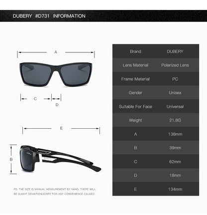 DUBERY Polarized Sunglasses Men Women Driving Sport Sun Glasses For Men High Quality Cheap Luxury Brand Designer Oculos 2071