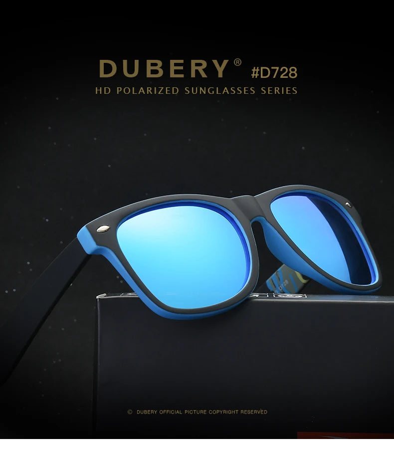 DUBERY Polarized Sunglasses Men Women Driving Sun Glasses For Men Retro Sport Luxury Brand Designer Oculos UV400 D728