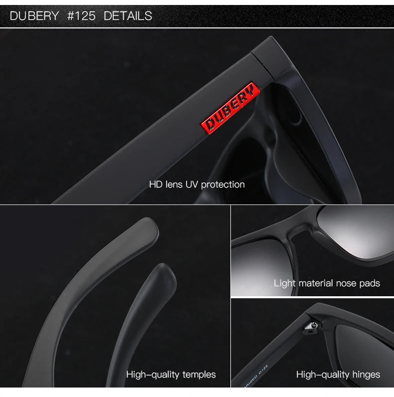 DUBERY Polarized Sunglasses Men's Driving Shades Male Sun Glasses For Men Retro Cheap 2020 Luxury Brand Designer Oculos D125