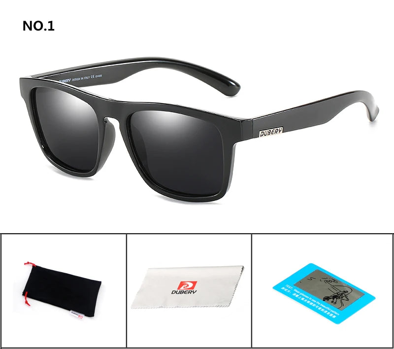 DUBERY Polarized Sunglasses Men's Driving Shades Male Sun Glasses For Men Retro Cheap 2020 Luxury Brand Designer Oculos D125 C1 D125