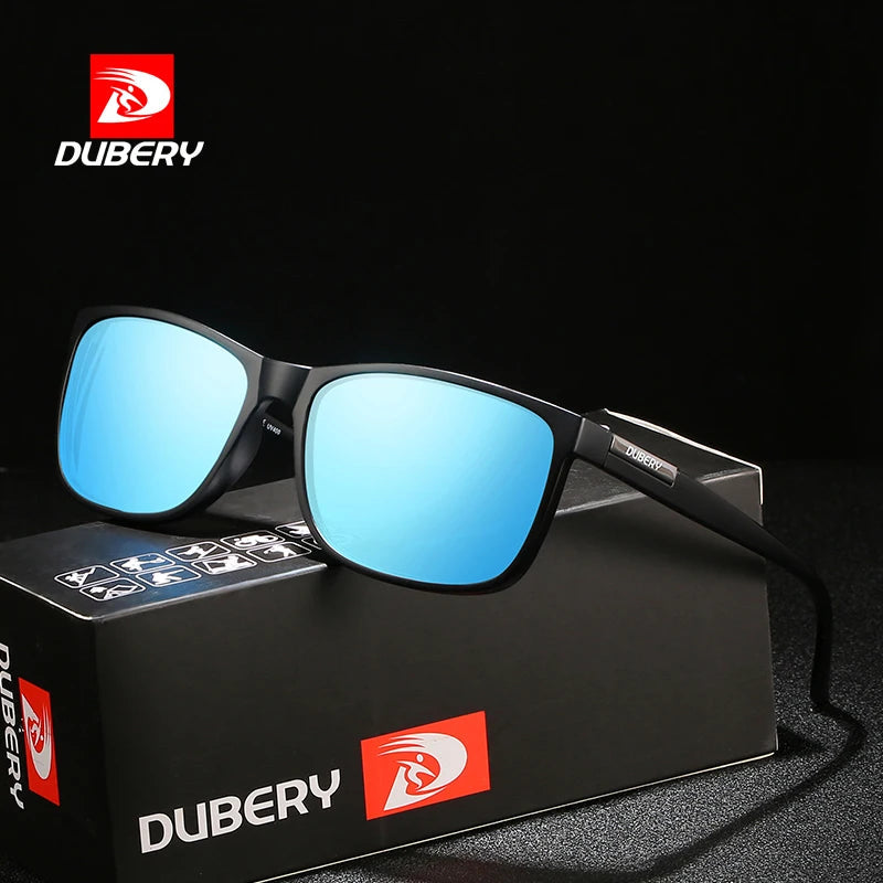 DUBERY Vintage Sunglasses Polarized Men's Sun Glasses For Men Driving Black Square Oculos Male 6 Colors Model D529