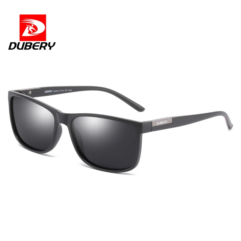 DUBERY Vintage Sunglasses Polarized Men's Sun Glasses For Men Driving Black Square Oculos Male 6 Colors Model D529