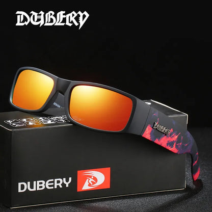 DUBERY Vintage Sunglasses Polarized Men's Sun Glasses For Men Driving Black Square Oculos Male 8 Colors Model 165