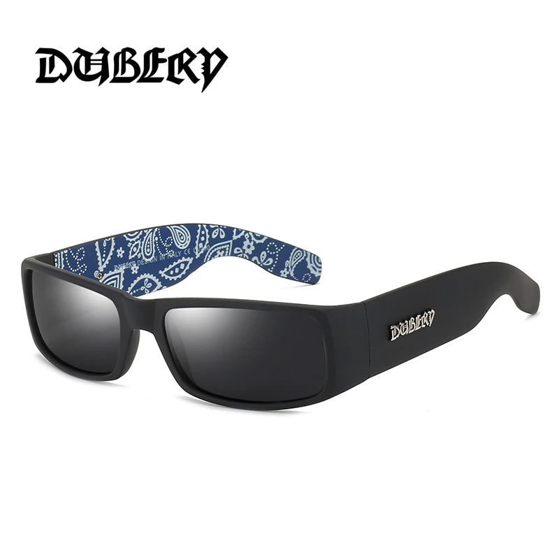 DUBERY Vintage Sunglasses Polarized Men's Sun Glasses For Men Driving Black Square Oculos Male 8 Colors Model 165