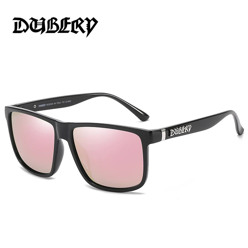 DUBERY Vintage Sunglasses Polarized Men's Sun Glasses For Men Driving Black Square Oculos Male 8 Colors Model 230