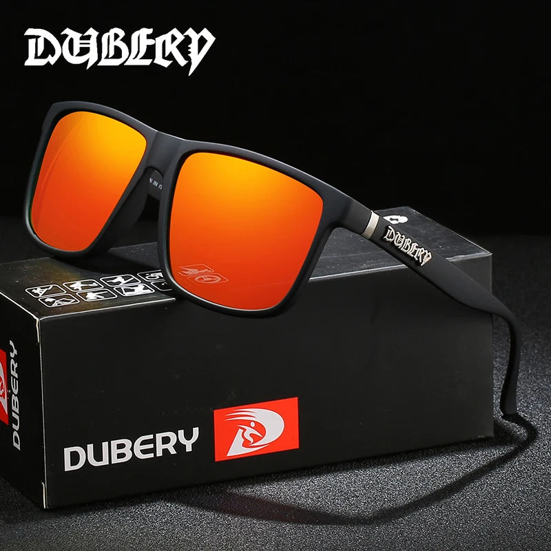 DUBERY Vintage Sunglasses Polarized Men's Sun Glasses For Men Driving Black Square Oculos Male 8 Colors Model 230