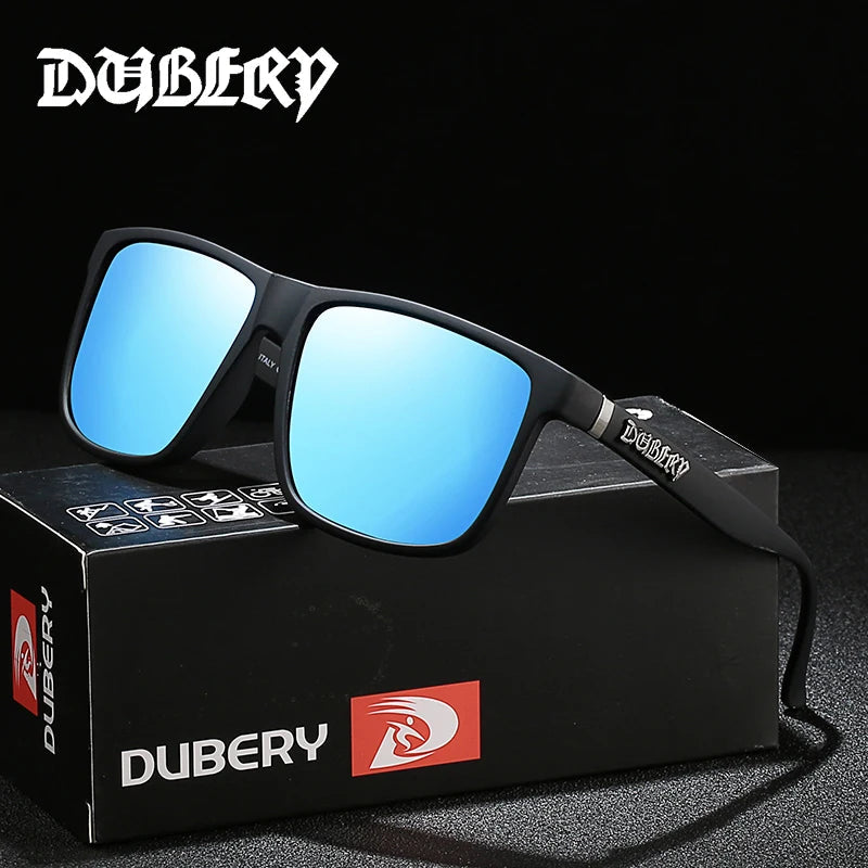 DUBERY Vintage Sunglasses Polarized Men's Sun Glasses For Men Driving Black Square Oculos Male 8 Colors Model 230