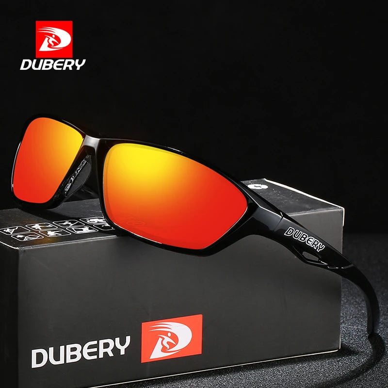 DUBERY Vintage Sunglasses Polarized Men's Sun Glasses For Men Driving Black Square Oculos Male 8 Colors Model 330