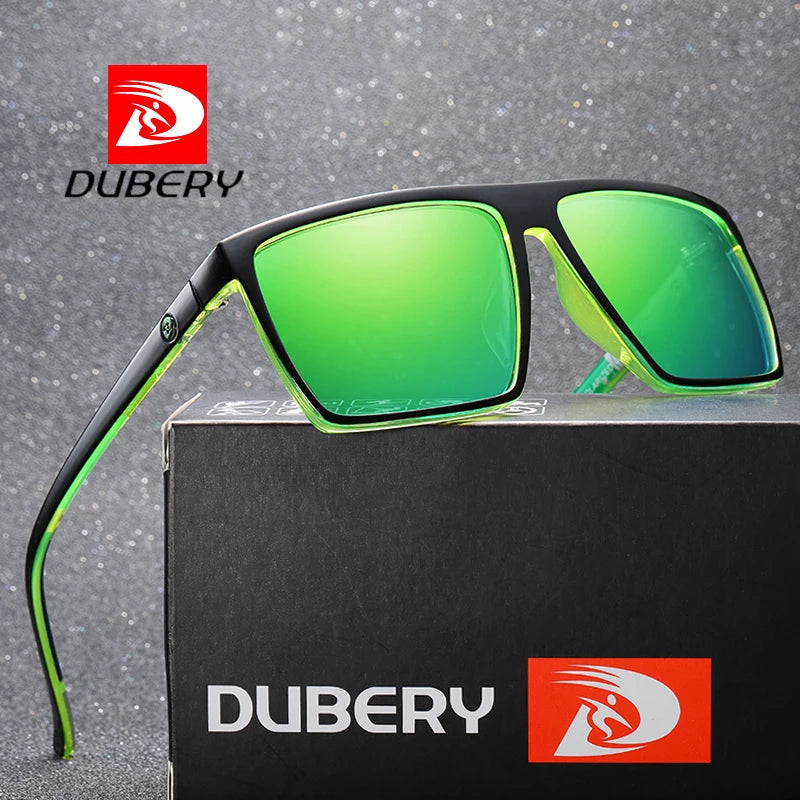 DUBERY Vintage Sunglasses Polarized Men's Sun Glasses For Men Driving Black Square Oculos Male 8 Colors Model 369