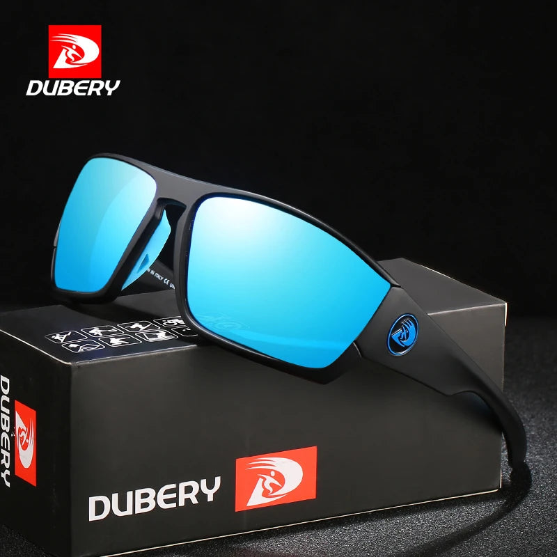 DUBERY Vintage Sunglasses Polarized Men's Sun Glasses For Men Driving Black Square Oculos Male 8 Colors Model 370 D370