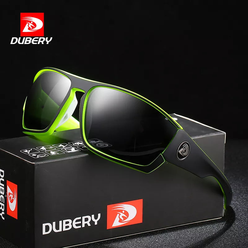 DUBERY Vintage Sunglasses Polarized Men's Sun Glasses For Men Driving Black Square Oculos Male 8 Colors Model 370 D370