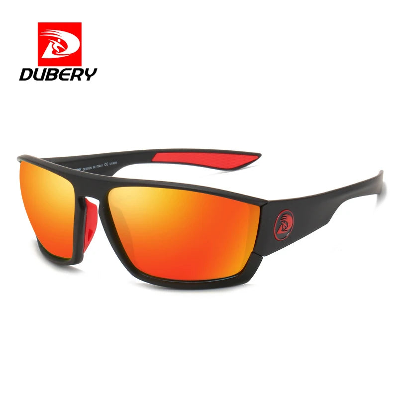 DUBERY Vintage Sunglasses Polarized Men's Sun Glasses For Men Driving Black Square Oculos Male 8 Colors Model 370 D370