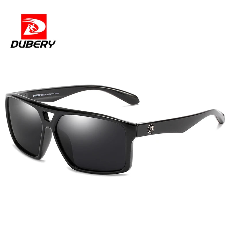 DUBERY Vintage Sunglasses Polarized Men's Sun Glasses For Men Driving Black Square Oculos Male 8 Colors Model D009