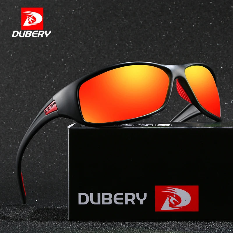 DUBERY Vintage Sunglasses Polarized Men's Sun Glasses For Men Driving Black Square Oculos Male 8 Colors Model D258