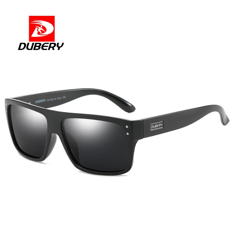 DUBERY Vintage Sunglasses Polarized Men's Sun Glasses For Men Driving Black Square Oculos Male 8 Colors Model D911