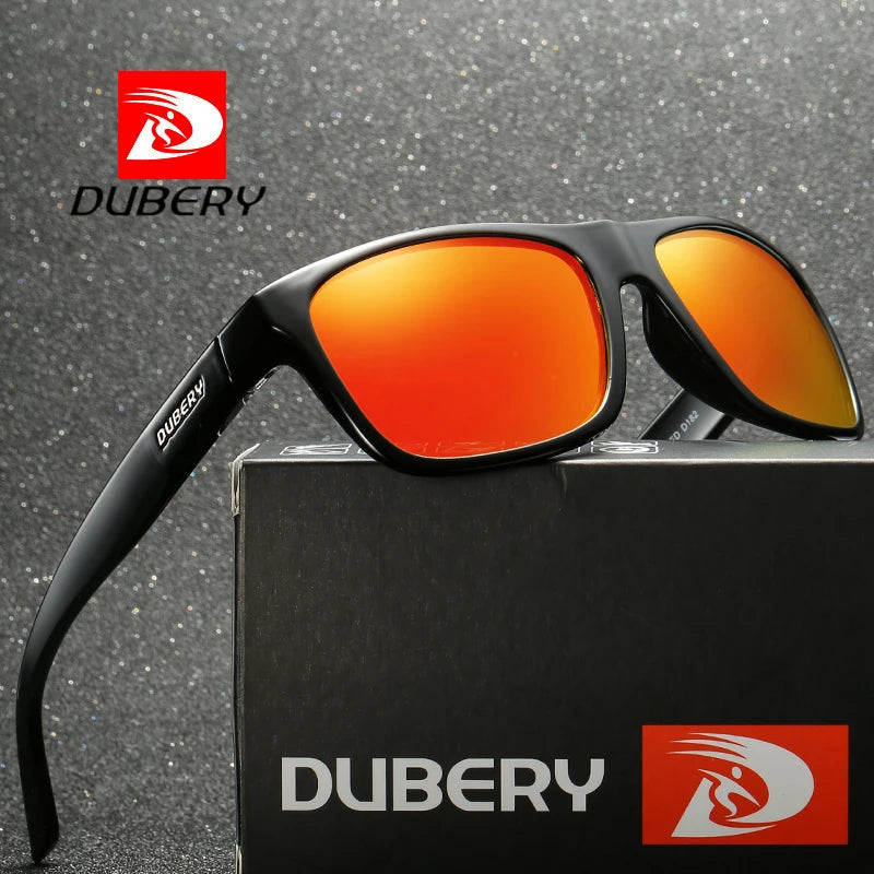 DUBERY Vintage Sunglasses Polarized Men's Sun Glasses For Men Driving Black Square Oculos Male 9 Colors Model UV400 D182