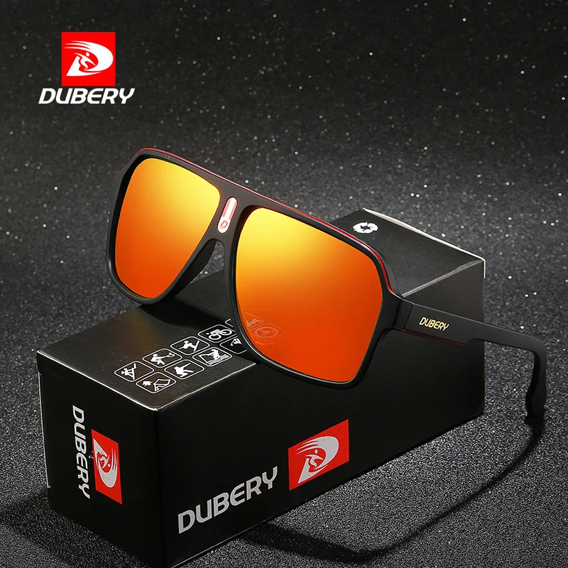 DUBERY Vintage Sunglasses Polarized Men's Sun Glasses For Men Square Driving Black Goggles Oculos Male 7 Colors Model 103