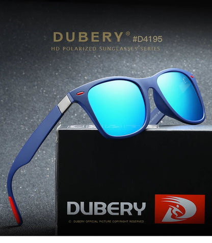 DUBERY Vintage Sunglasses Polarized Men's Sun Glasses For Men Square Shades Driving Black Oculos Male 8 Colors Model 4195