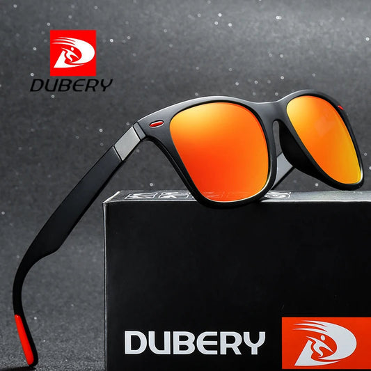DUBERY Vintage Sunglasses Polarized Men's Sun Glasses For Men Square Shades Driving Black Oculos Male 8 Colors Model 4195