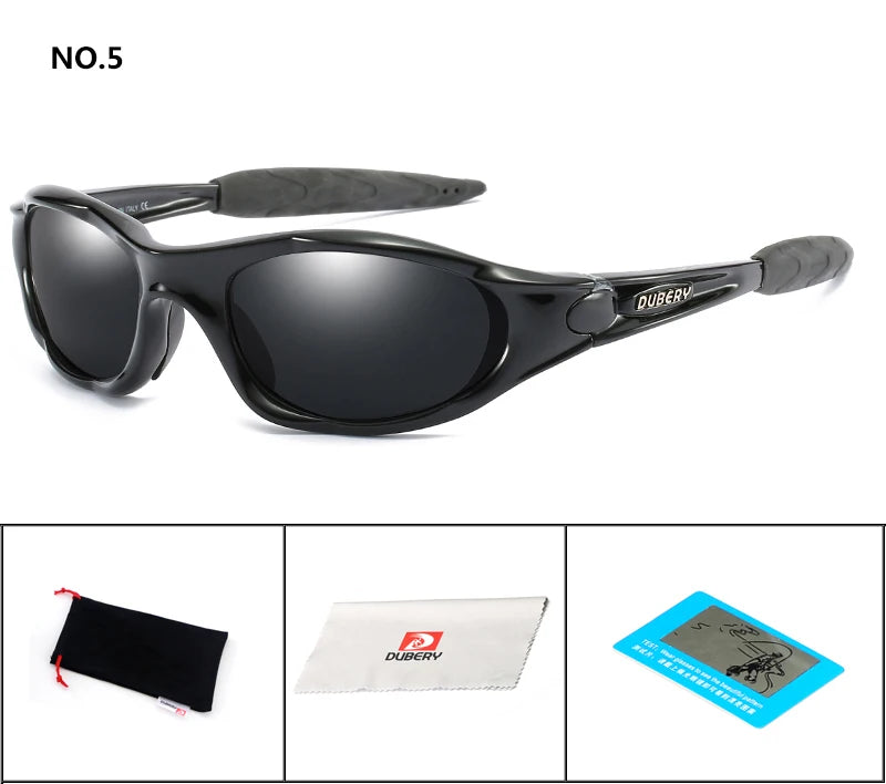 DUBERY Vintage Sunglasses Polarized Men's Sun Glasses For Men UV400 Driving Black Goggles Oculos Male 10 Colors Model 781 C5 Polarized D781