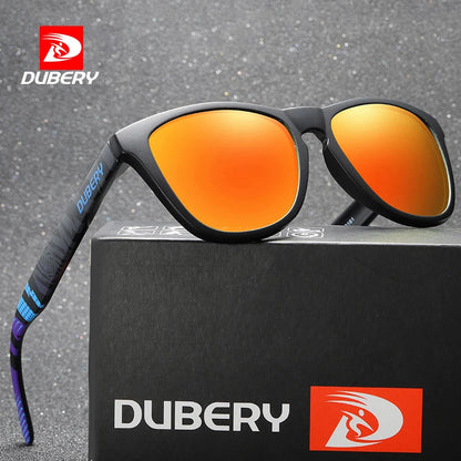 DUBERY Vintage Sunglasses Polarized Men's Sun Glasses For Men UV400 Shades Driving Black Square Oculos Male 8 Colors Model 181