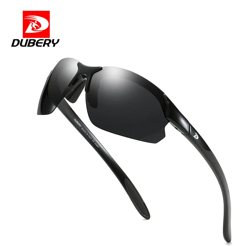 DUBERY Vintage Sunglasses Polarized Men's Sun Glasses For Men UV400 Shades Driving Black Square Oculos Male 8 Colors Model 672