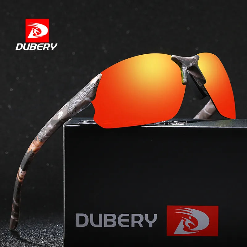 DUBERY Vintage Sunglasses Polarized Men's Sun Glasses For Men UV400 Shades Driving Black Square Oculos Male 8 Colors Model 672