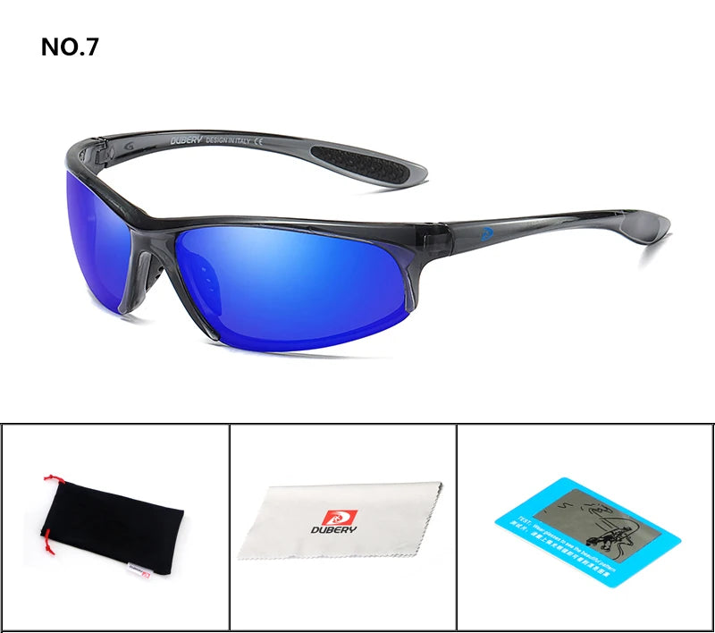 DUBERY Vintage Sunglasses Men's Polarized Driving Sport Sun Glasses Protection Fashion For Men Women Color Mirror UV400 Oculos