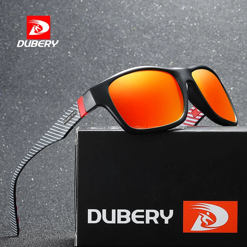 DUBERY Vintage Sunglasses Polarized Men's Sun Glasses For Men UV400 Shades Spuare Black Summer Oculos Male 8 Colors Model 732