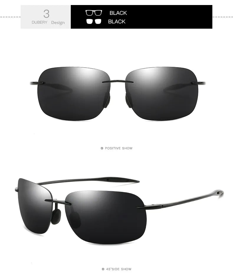 DUBERY Vintage Sunglasses UV400 Men's Sun Glasses For Men Driving Black Square Oculos Male 8 Colors Model D131