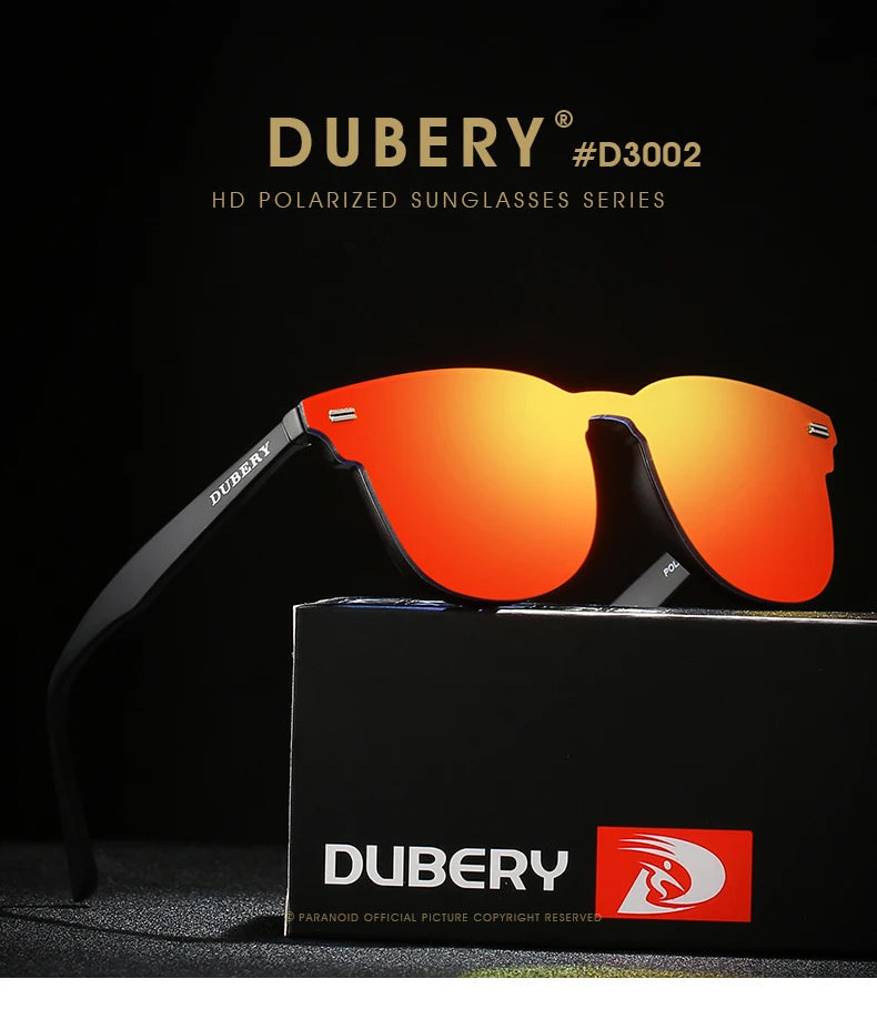 DUBERY Vintage Sunglasses uv400 Men's Sun Glasses For Men Driving Black Square Oculos Male 7 Colors Model 3002 D3002