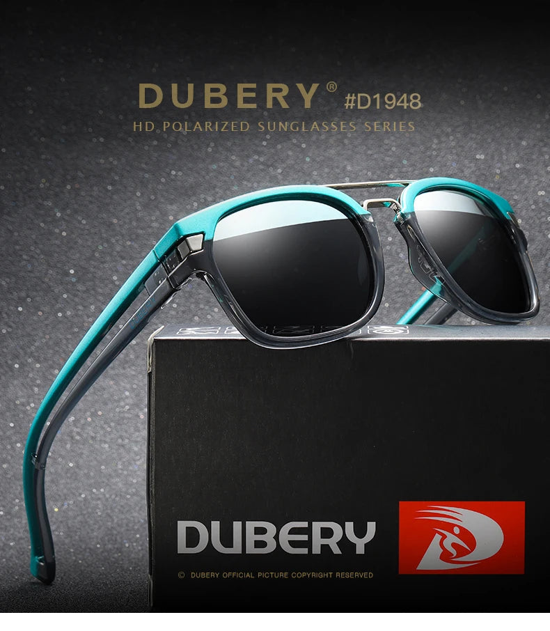 DUBERY Vintage Sunglasses Polarized Men's Sun Glasses For Men Square Shades Driving Black Retro Oculos Male 9 Colors Model 1948