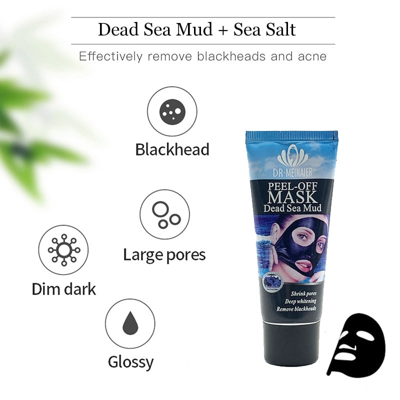 Dead Sea Black Mud Blackhead Remove Facial Masks Deep Cleansing Purifying Peel Off Black Nud Facail Face Masks