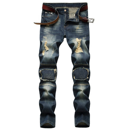 Denim Designer Hole Jeans High Quality Ripped For Men'S Autumn Spring HIP HOP Punk Streetwear