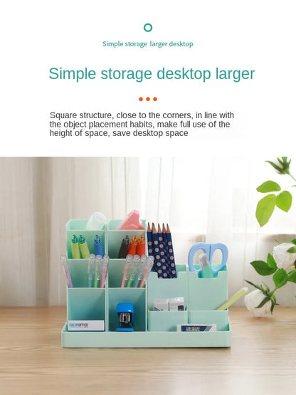 Desk Accessories Organizer Students Pen Holder Pencil Pot Storage Box Desktop Organizer Stand for Pens Office Stationery Case