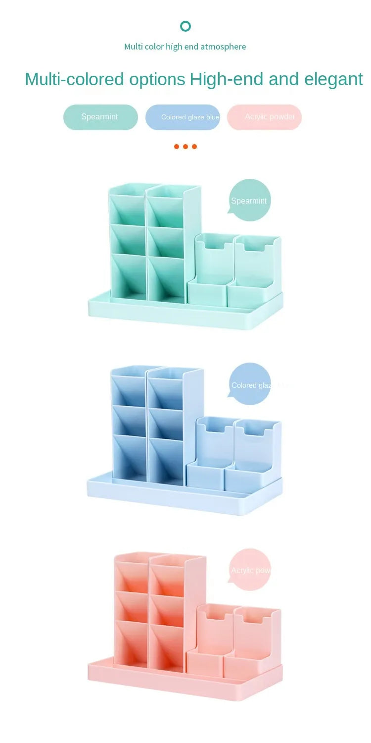 Desk Accessories Organizer Students Pen Holder Pencil Pot Storage Box Desktop Organizer Stand for Pens Office Stationery Case