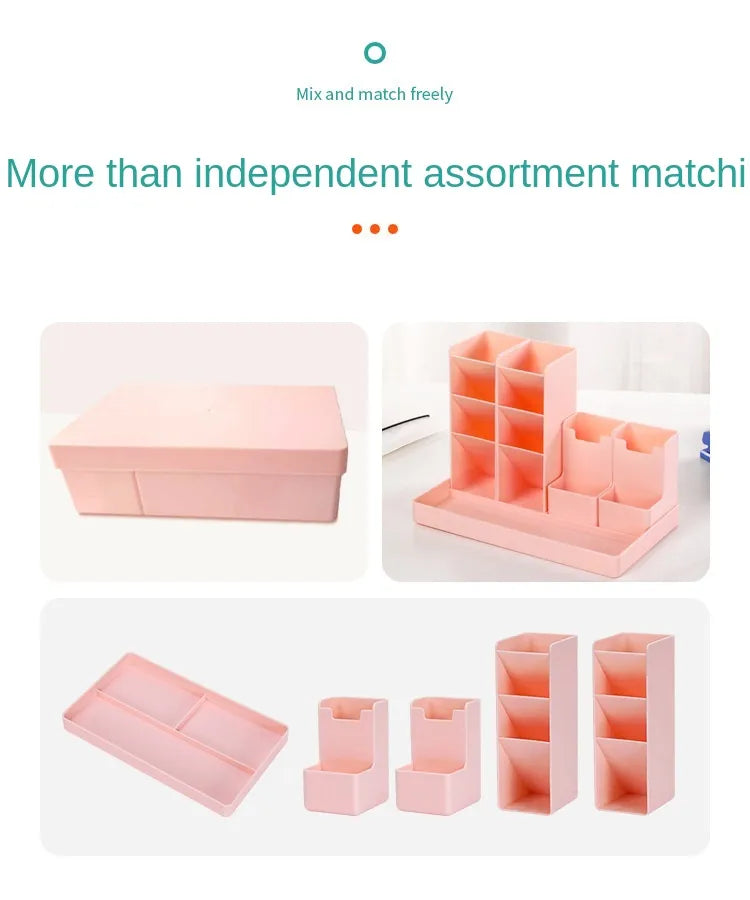 Desk Accessories Organizer Students Pen Holder Pencil Pot Storage Box Desktop Organizer Stand for Pens Office Stationery Case