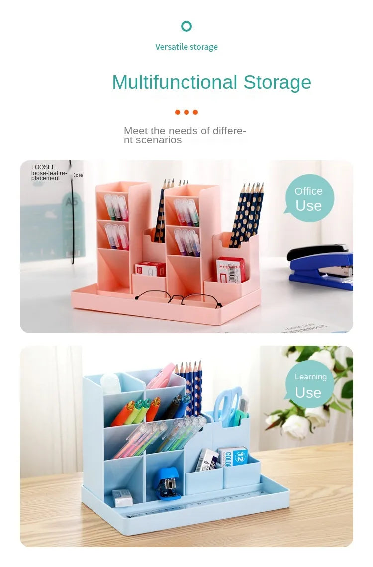 Desk Accessories Organizer Students Pen Holder Pencil Pot Storage Box Desktop Organizer Stand for Pens Office Stationery Case