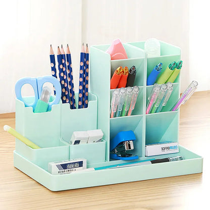 Desk Accessories Organizer Students Pen Holder Pencil Pot Storage Box Desktop Organizer Stand for Pens Office Stationery Case