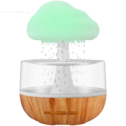 Desktop Rain Cloud Humidifier Relax Aromatherapy Lamp USB Rain Sound Diffuser 280Ml Colorful Night Light for Home