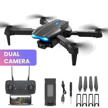 E99 K3 Pro HD 4k Drone Dual Camera High Hold Mode Foldable Mini RC WIFI Aerial Photography Quadcopter Toys Helicopter Black Dual Cam