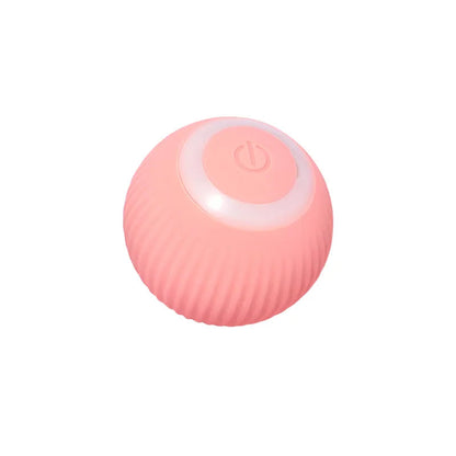 Electric Cat Ball Toys Automatic Rolling Smart Cat Toys Interactive for Cats Training Self-moving Kitten Toys for Indoor Playing Smart Pink Ball