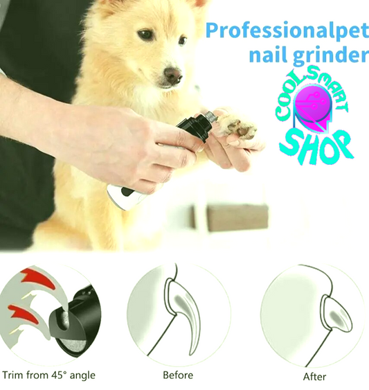 Electric Dog Nail Clippers Grinders Rechargeable USB Charging Pet Quiet Cat Paws Nail Grooming Trimmer Tools
