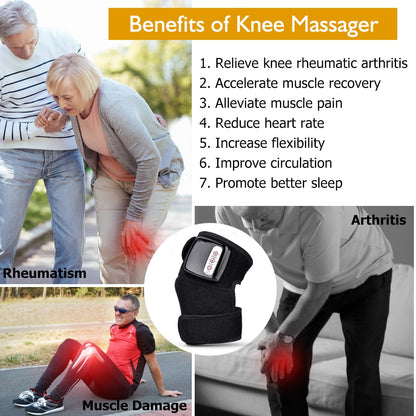 Electric Heating Knee Massager Far Infrared Joint Brace Support Vibrador Back Shoulder Massage Knee Pain Relief Massageador